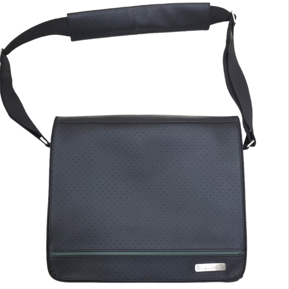 Bose SoundDock Portable Travel Bag black green trim adjustable strap felt lining